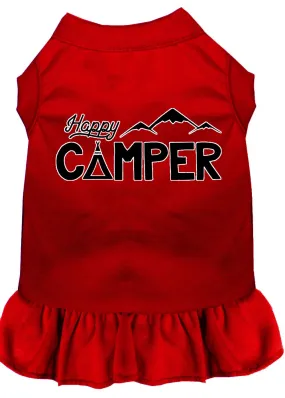 Happy Camper Screen Print Dog Dress Red Lg (14)